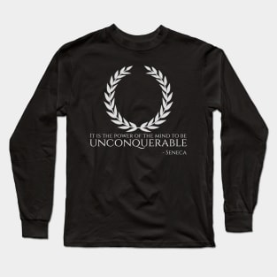 Seneca Stoicism Roman Philosophy Quote Be Unconquerable Long Sleeve T-Shirt